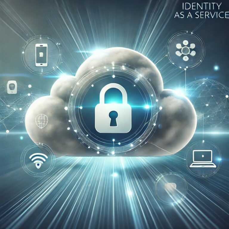 DALL·E 2024 11 04 05.27.55 A modern and sleek image representing digital identity and security. Show a glowing lock icon integrated into a cloud, surrounded by subtle holographi